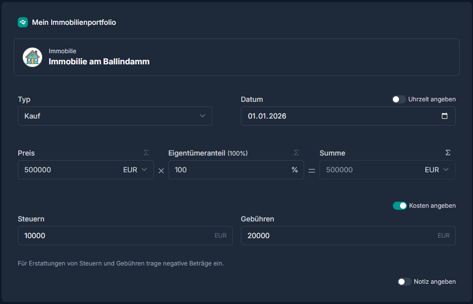 Aktivitätenformular