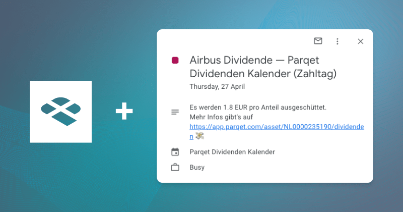 Dividendenkalender mit Google Kalender