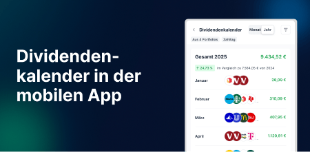 Der Dividendenkalender ist ab sofort in der mobilen App verfügbar