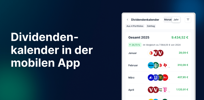 Parqet Dividendenkalender in der mobilen App