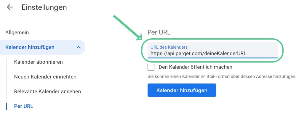 Dividendenkalender per URL zu Google Kalender