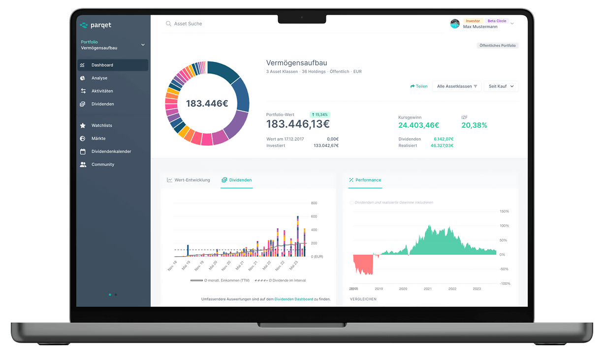 Parqet Portfolio Dashboard