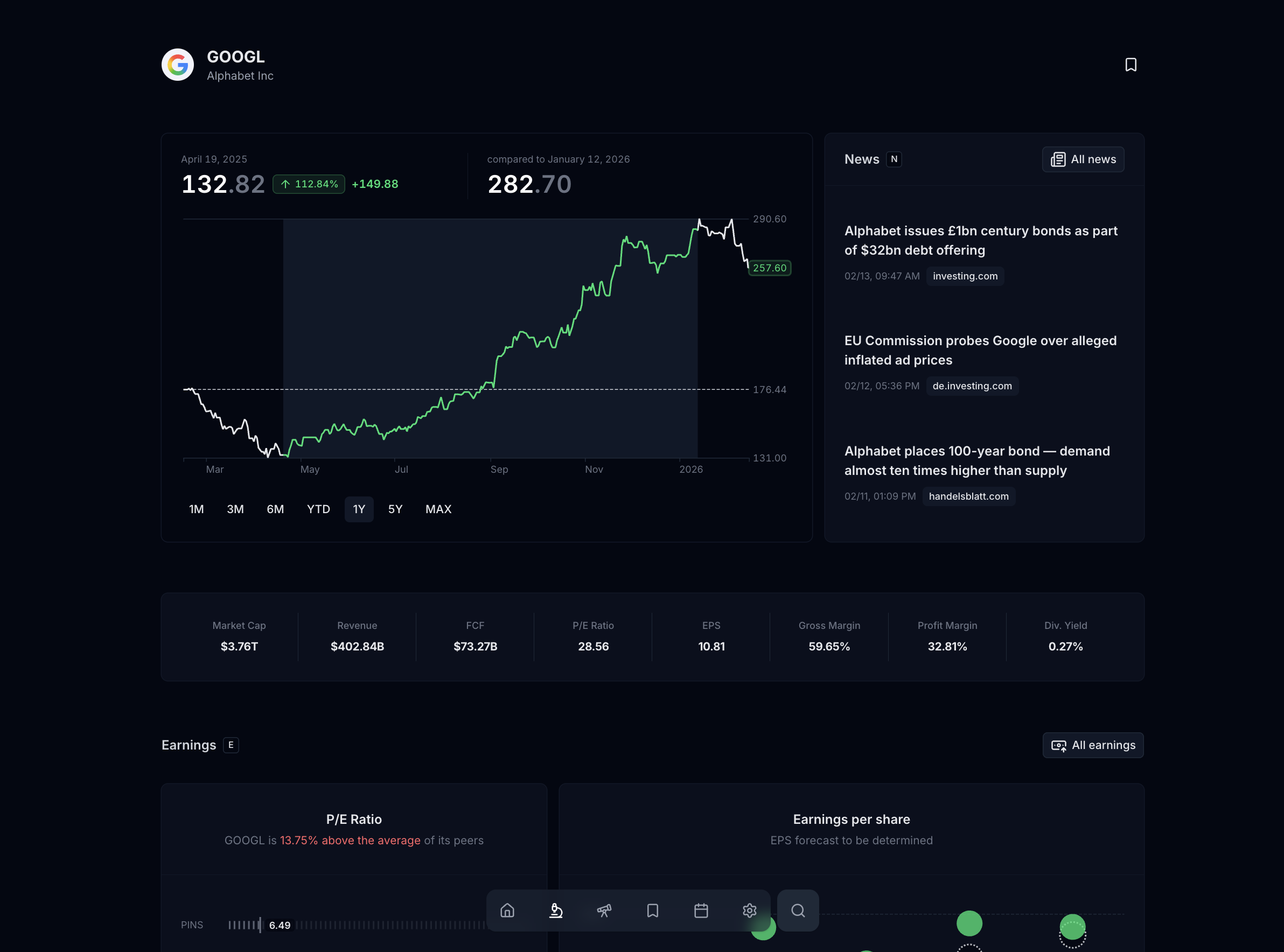 Parqet Terminal - Professional Stock Research Interface